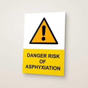 Danger Risk of Asphyxiation Sign