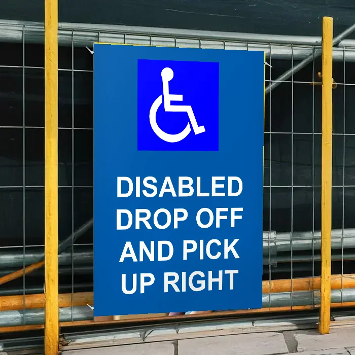 Disabled Drop Off and Pick Up Right Sign: disabled drop off and pick up right sign 3