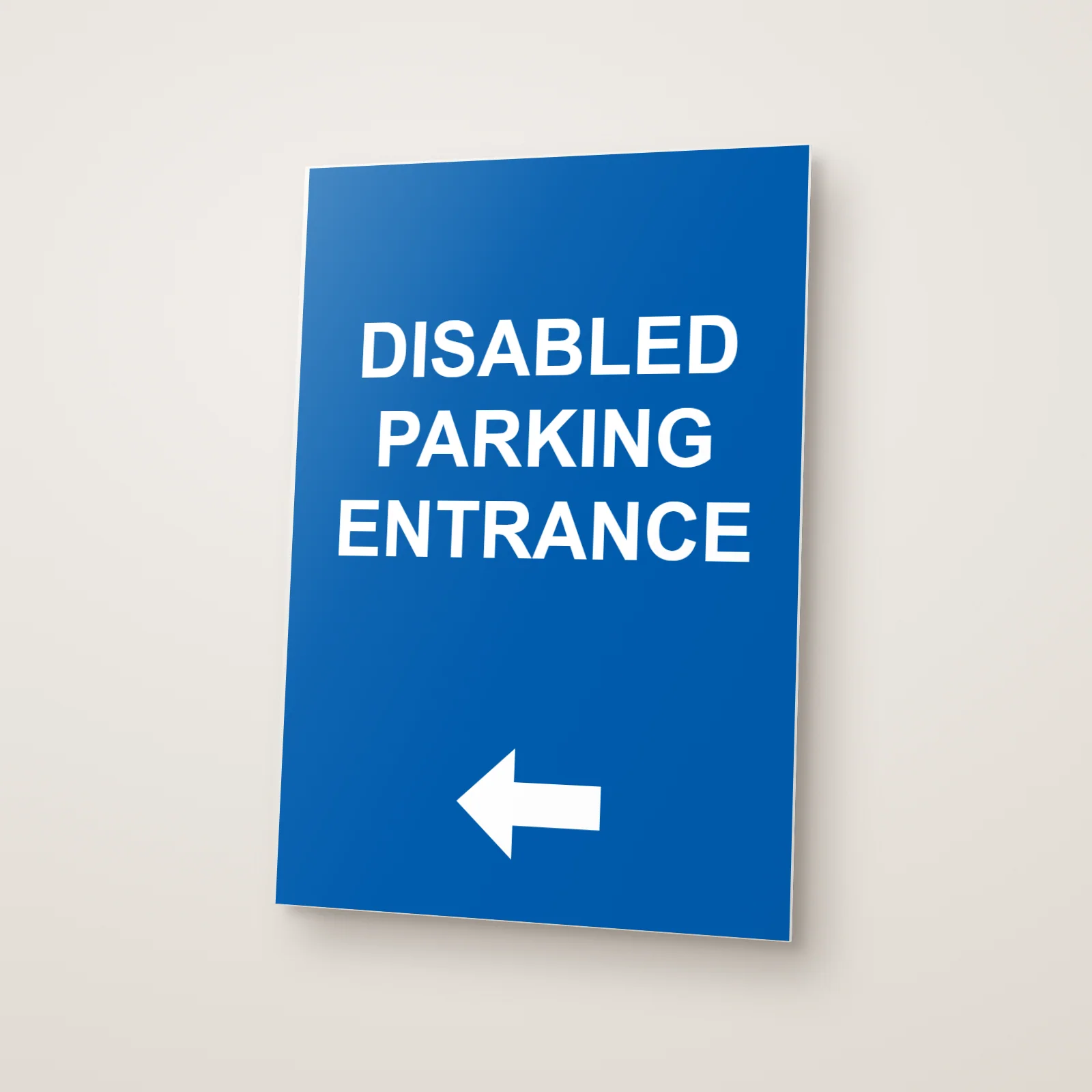 Disabled Parking Entrance Left Arrow Sign