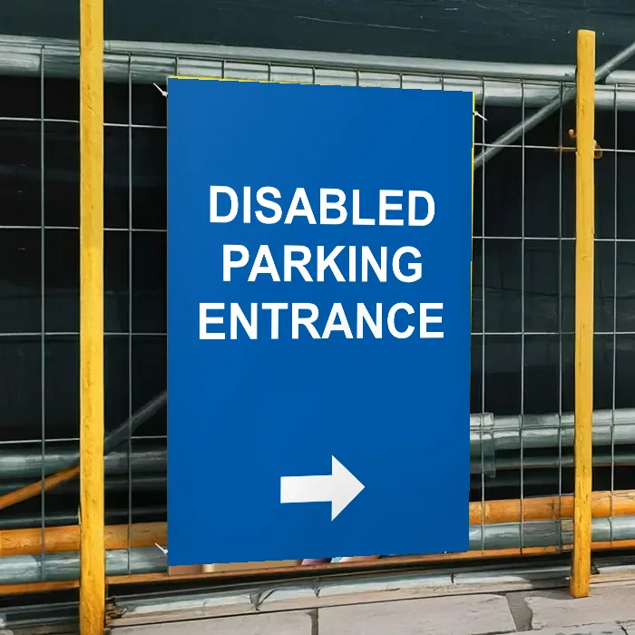 Disabled Parking Entrance Right Arrow Sign: disabled parking entrance right arrow sign 3