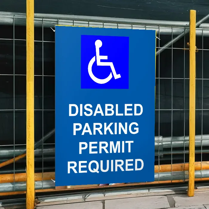 Disabled Parking Permit Required Sign: disabled parking permit required sign 3