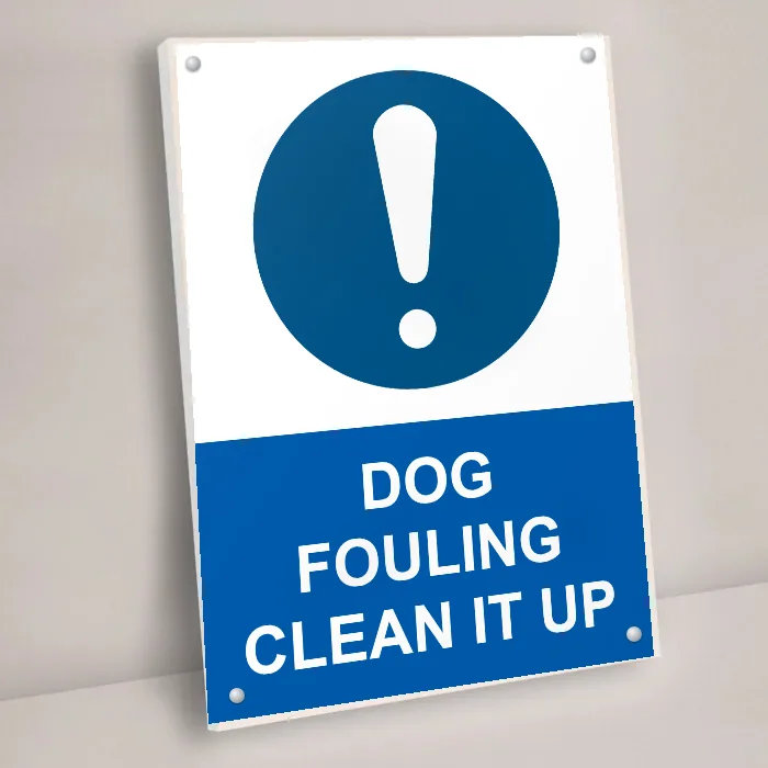 Dog Fouling Clean It Up Sign: dog fouling clean it up sign 3