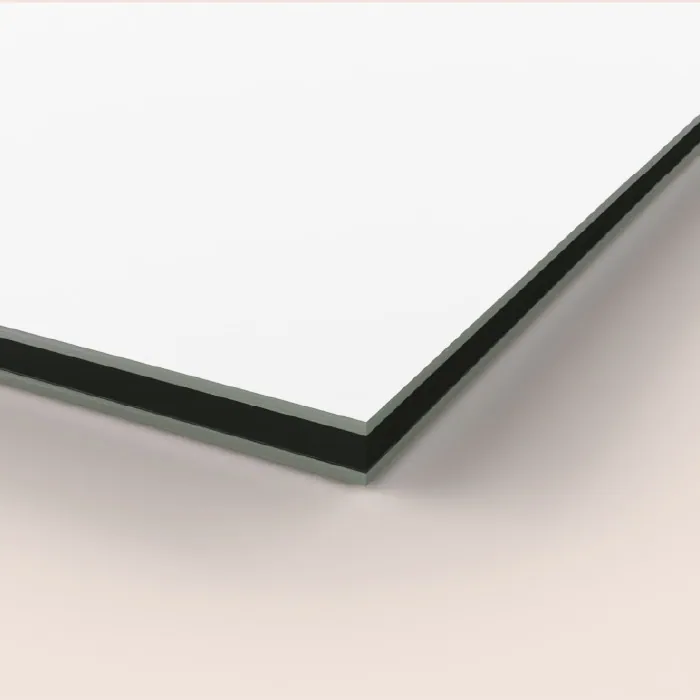 A1 Dibond Signs: edge of a dibond aluminium composite board