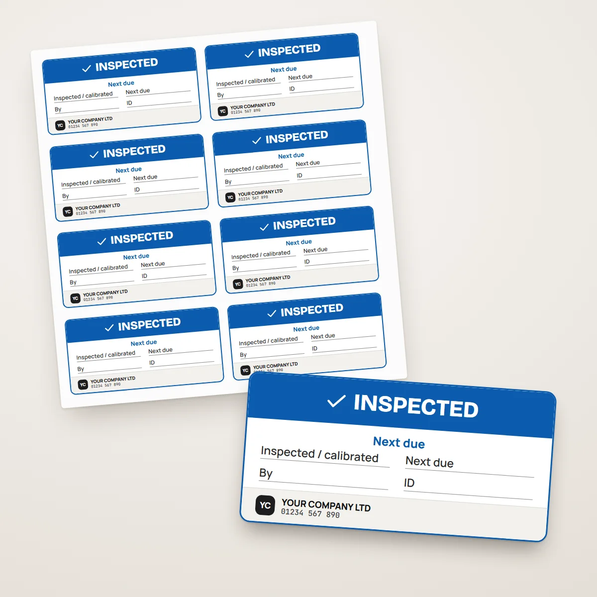 Equipment Inspection & Calibration Labels