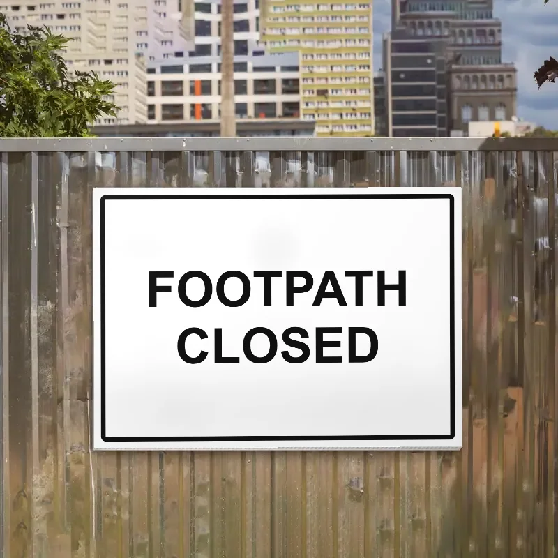 Footpath Closed Sign: footpath closed sign 3