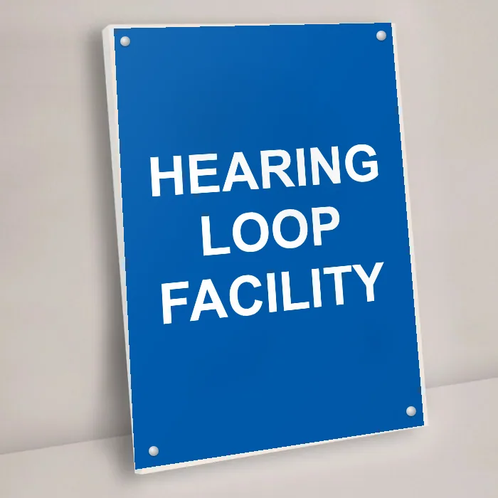 Hearing Loop Facility Sign: hearing loop facility sign 3
