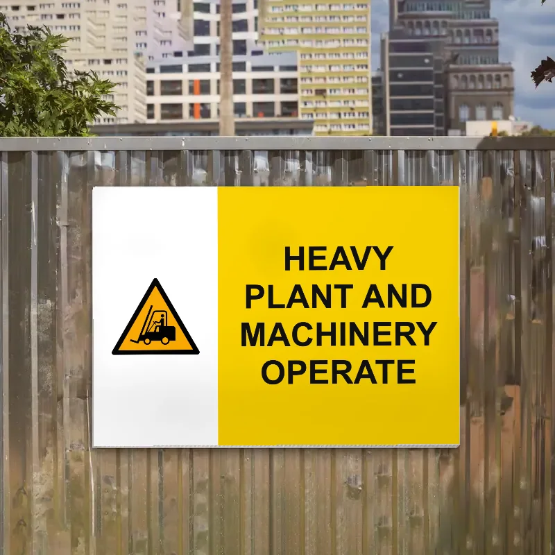 Heavy Plant and Machinery Operate Sign: heavy plant and machinery operate sign 3