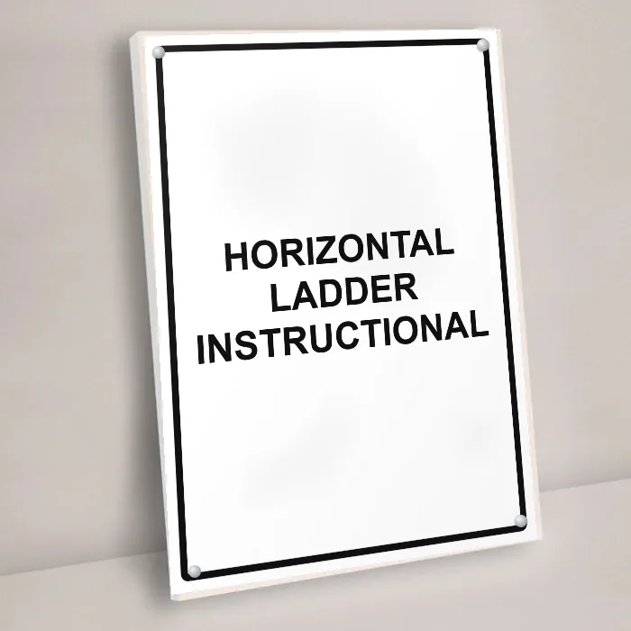 Horizontal Ladder Instructional Sign: horizontal ladder instructional sign 3