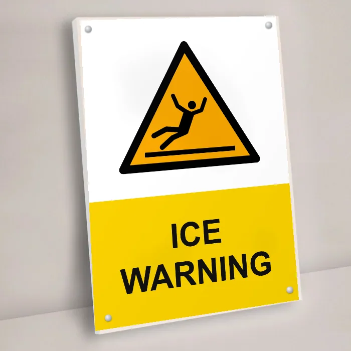 Ice Warning Sign: ice warning sign 3