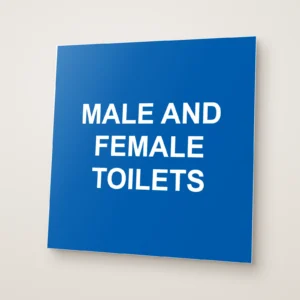 Male and Female Toilets Sign