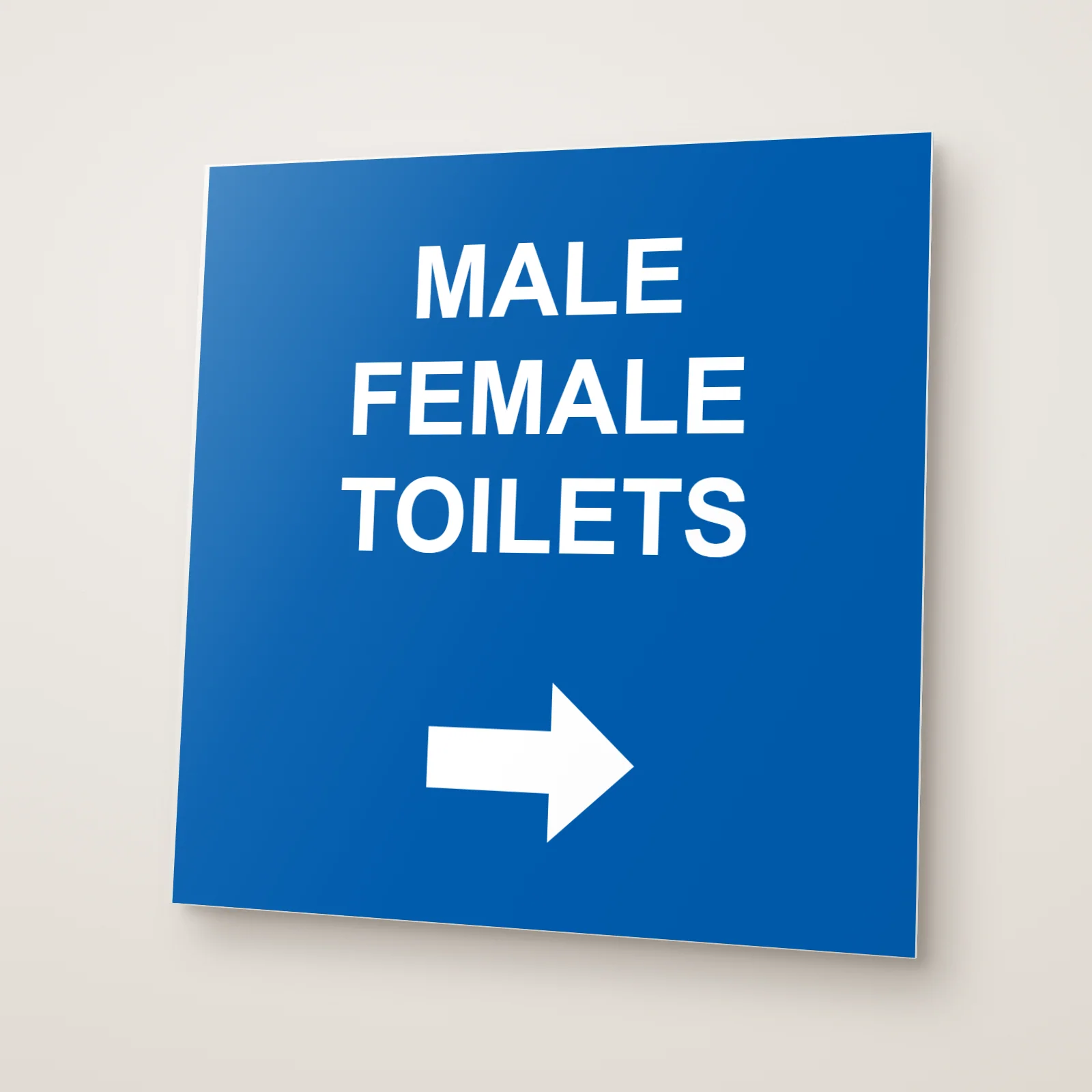 Male Female Arrow Right Toilets Sign