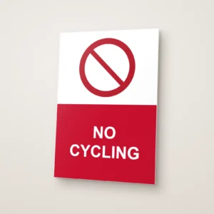 No Cycling Sign