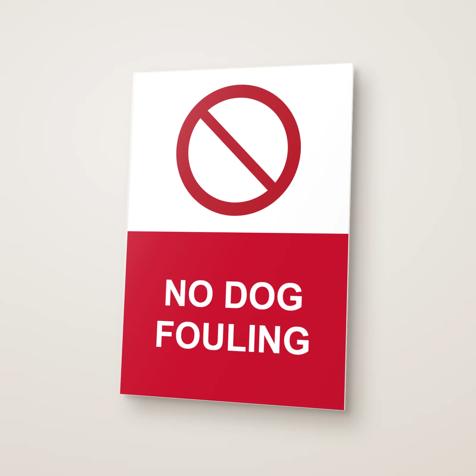 No Dog Fouling Sign
