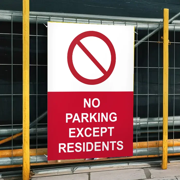 No Parking Except Residents Sign: no parking except residents sign 3
