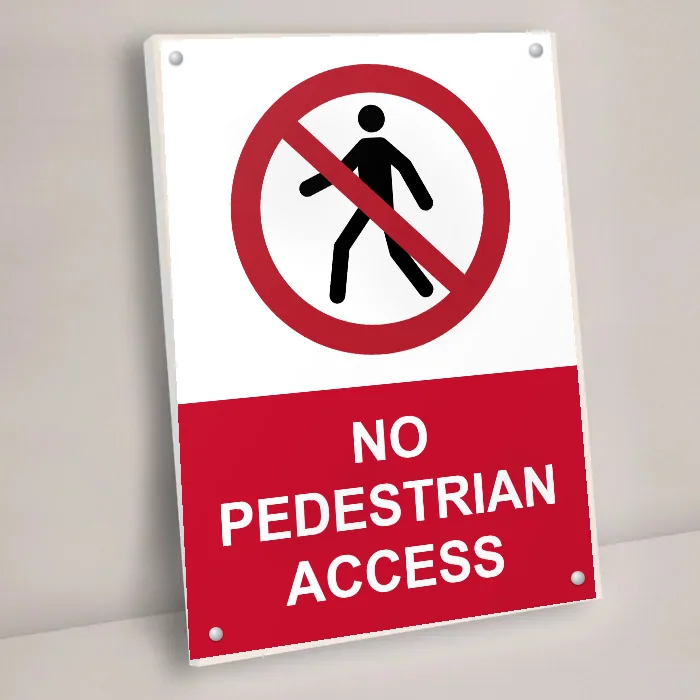 No Pedestrian Access Sign: no pedestrian access sign 3