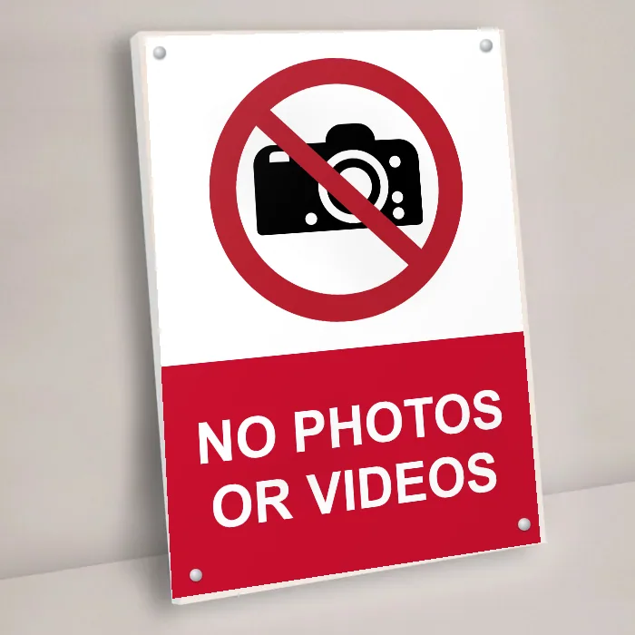 No Photos or Videos Sign: no photos or videos sign 3