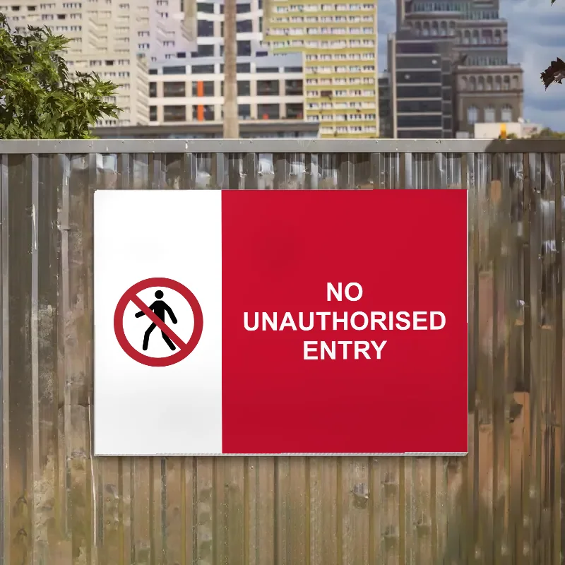 No Unauthorised Entry Sign: no unauthorised entry sign 3