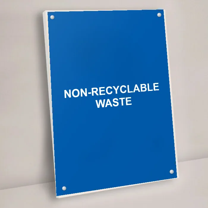 Non-Recyclable Waste Sign: non recyclable waste sign 3