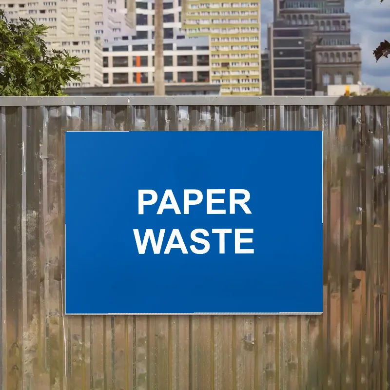 Paper Waste Sign: paper waste sign 1