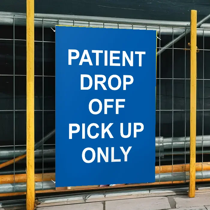 Patient Drop Off Pick Up Only Sign: patient drop off pick up only sign 3