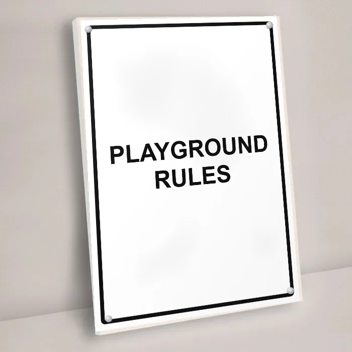 Playground Rules Sign: playground rules sign 3
