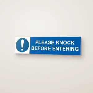 Please Knock Before Entering Sign