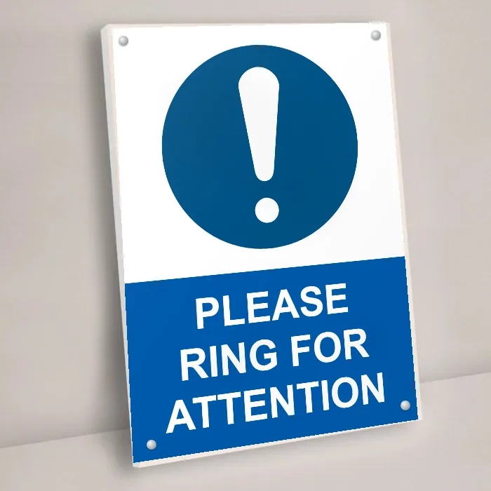 Please Ring for Attention Sign: please ring for attention sign 3