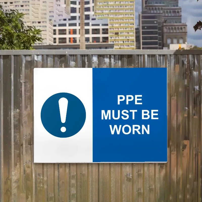 PPE Must Be Worn Sign: ppe must be worn sign 3