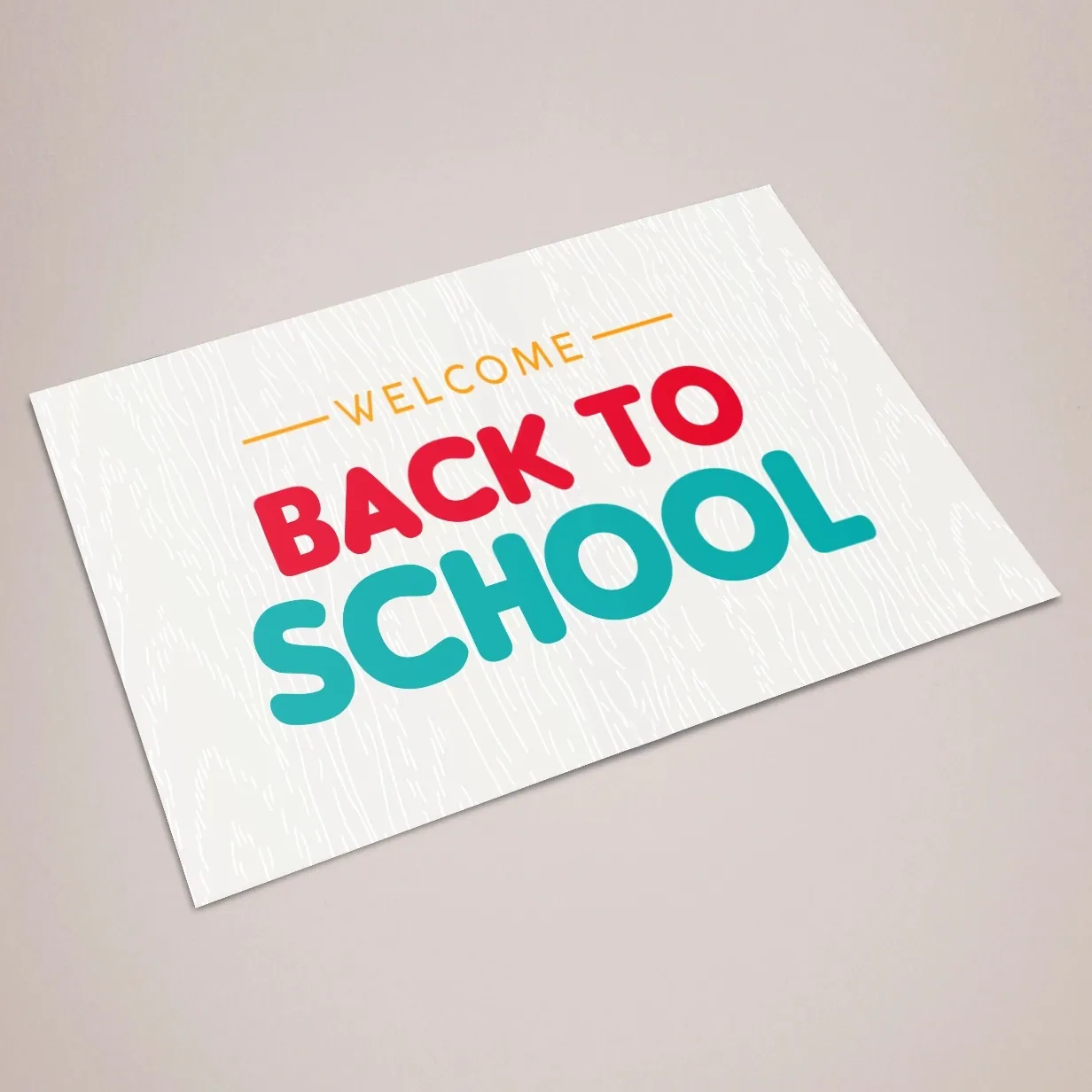 Admissions Open Banners: printed back to school banner laid flat