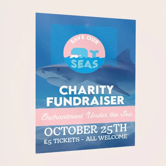 A3 Poster Printing: printed charity event poster