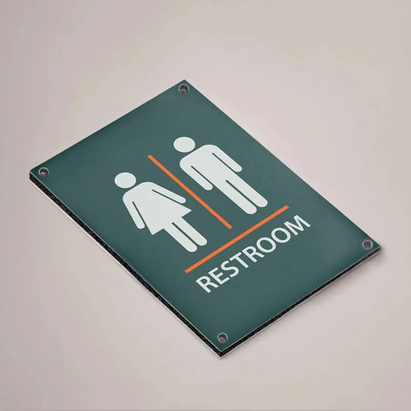 Branded Information Signs: printed dibond sign on a wall