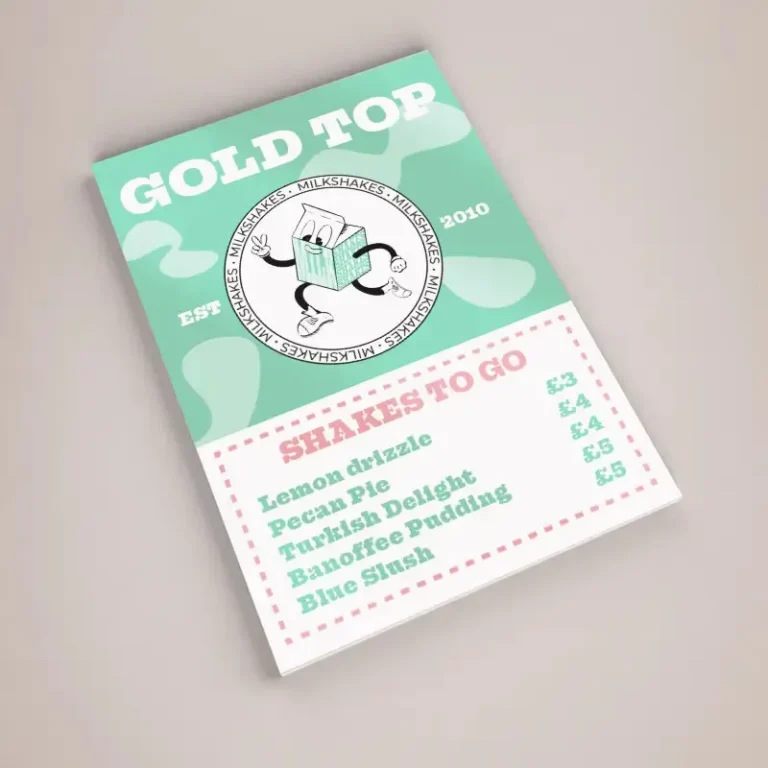 Printed Menu Boards