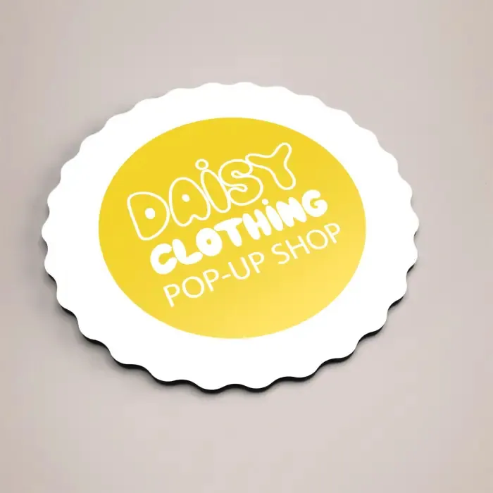 A2 Magnetic Signs: printed shaped magnetic sign