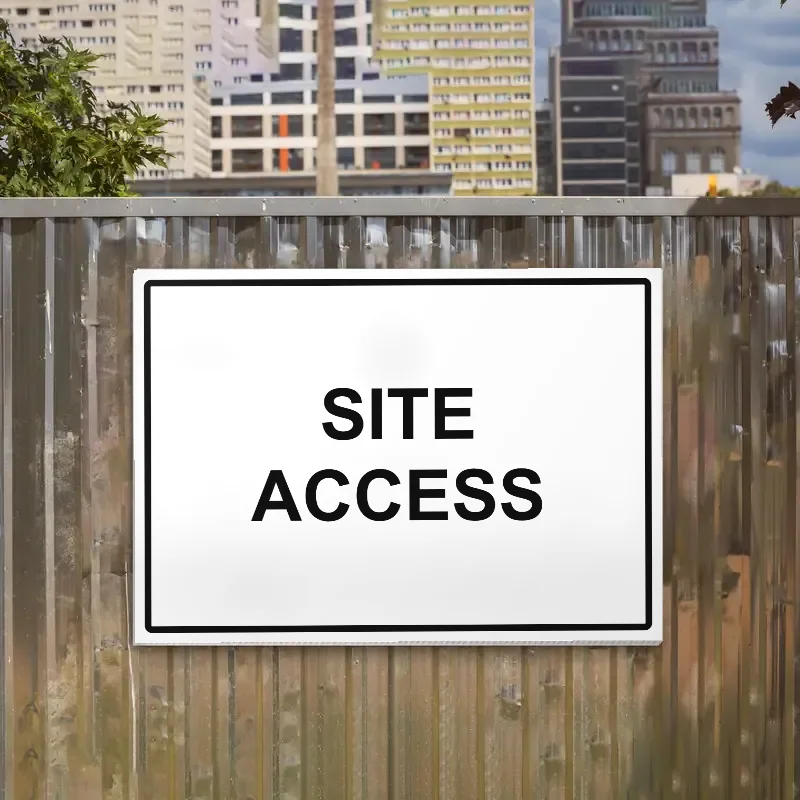 Site Access Sign: site access sign 3