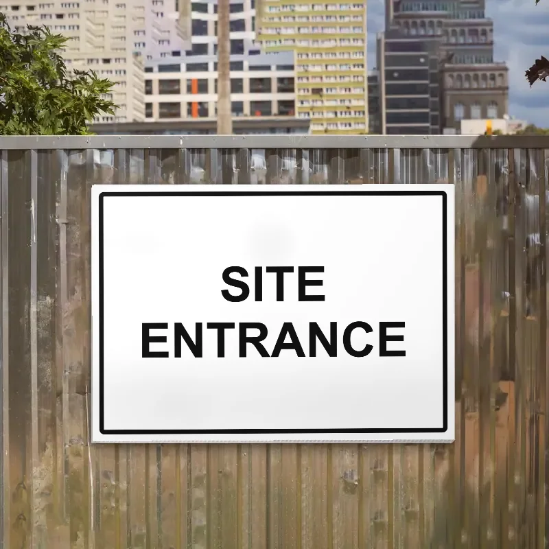 Site Entrance Sign: site entrance sign 3