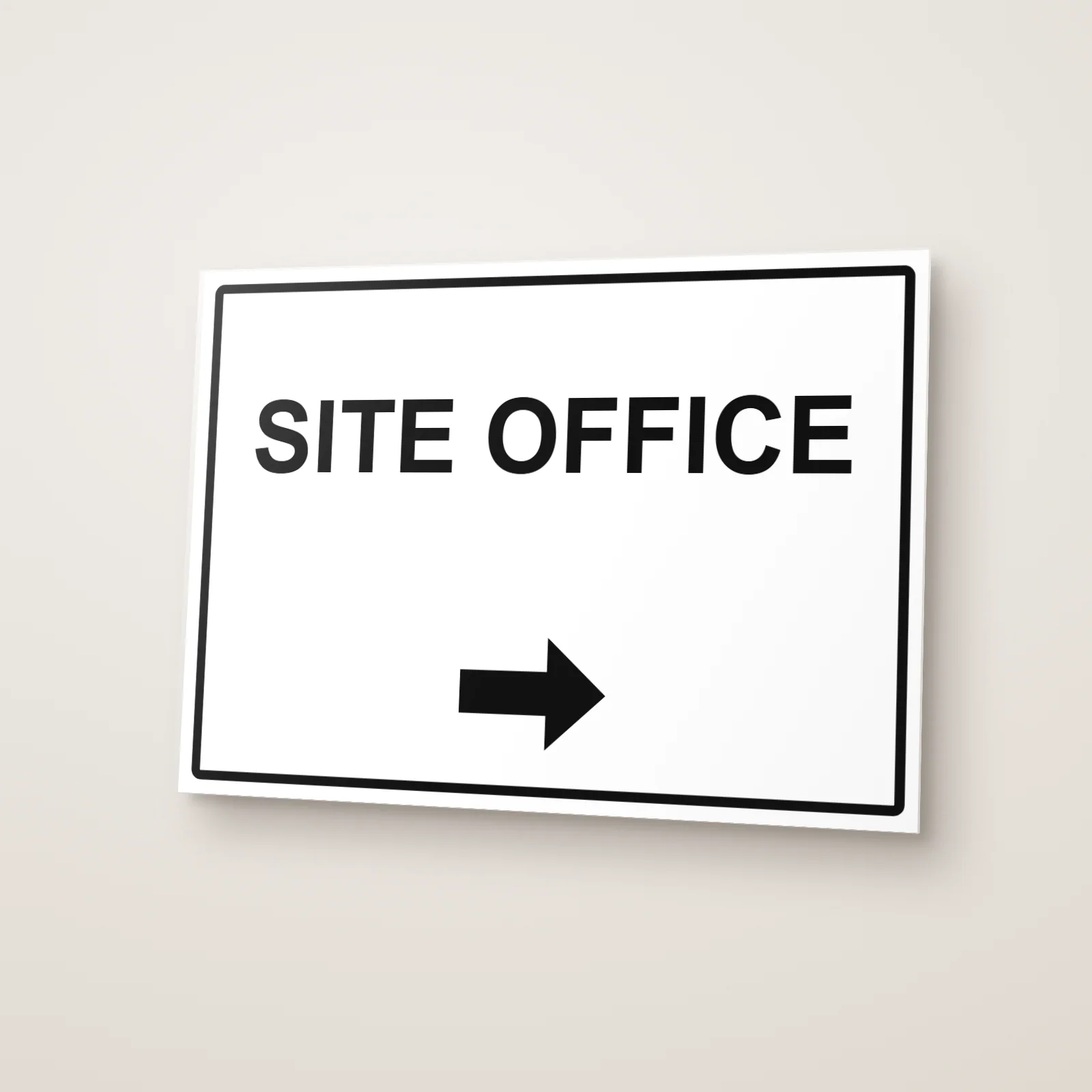 Site Office Arrow Right Sign