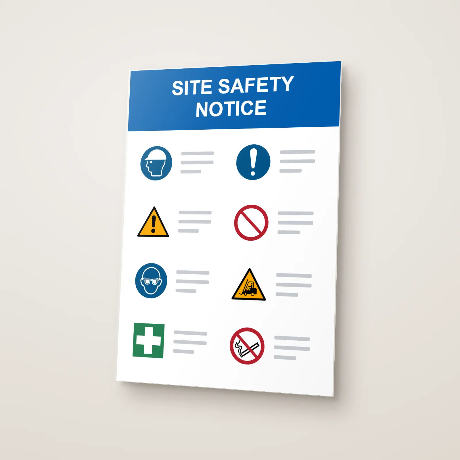 Site Safety Notice Sign