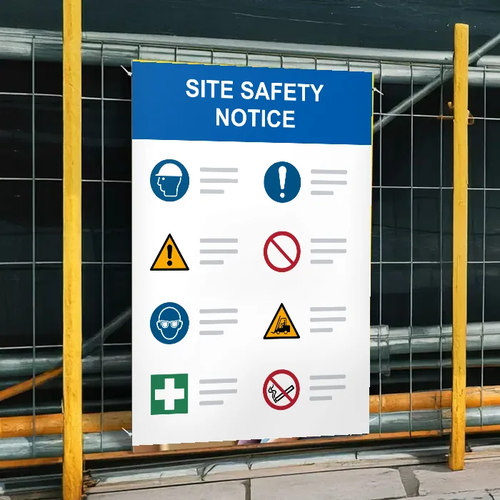 Site Safety Notice Sign: site safety notice sign 3