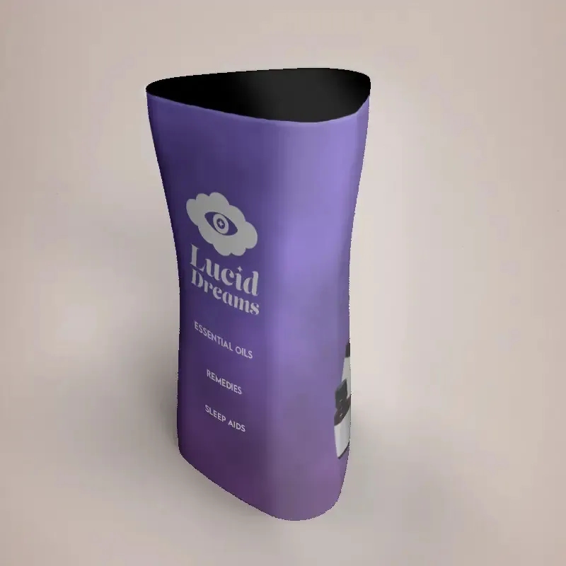Promotional Counter Replacement Graphics: triangular stretch fabric promotional counter printed