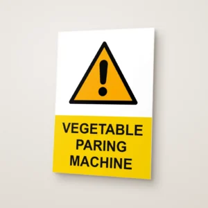 Vegetable Paring Machine Sign