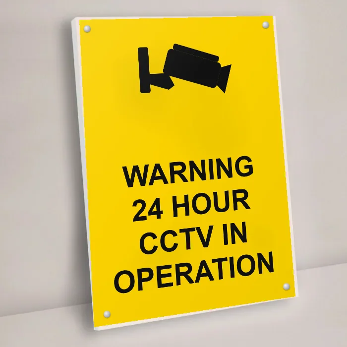 Warning 24 Hour CCTV in Operation Sign: warning 24 hour cctv in operation sign 3