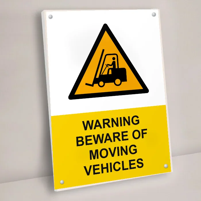 Warning Beware of Moving Vehicles Sign: warning beware of moving vehicles sign 3
