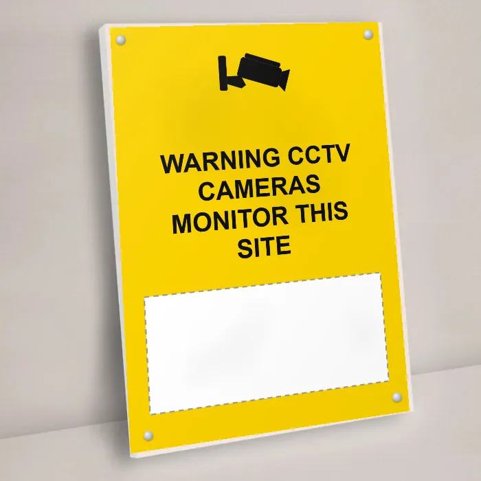 Warning CCTV Cameras Monitor This Site Write-On Sign: warning cctv cameras monitor this site write on sign 3