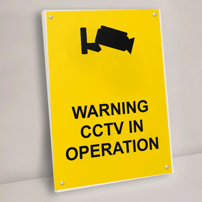 Warning CCTV in Operation Sign: warning cctv in operation sign 3
