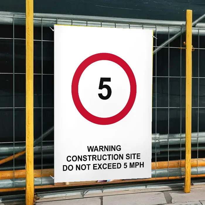 Warning Construction Site Do Not Exceed 5 mph Sign: warning construction site do not exceed 5 mph sign 3