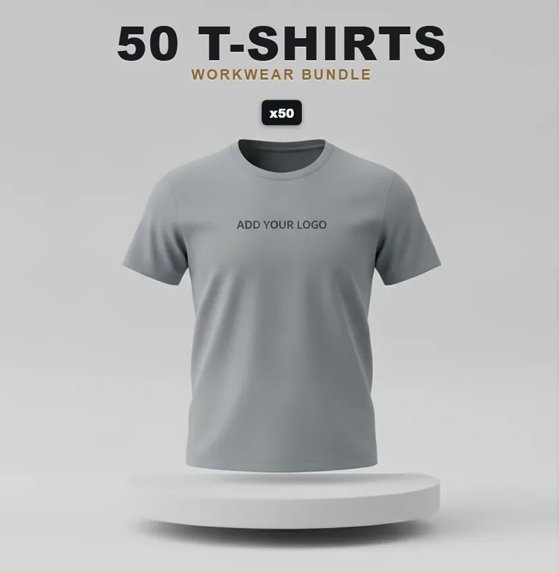 50 branded T-shirts or polos