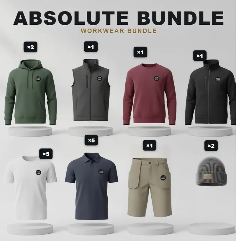 Everything pack, every garment carrying a logo