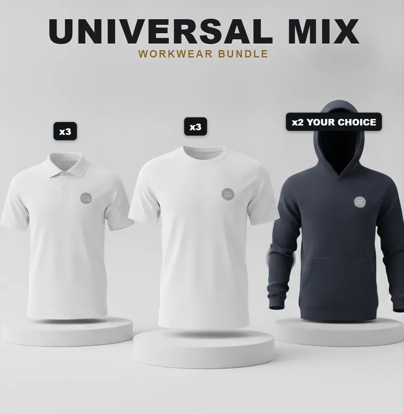 All-rounder pack, every garment carrying a logo